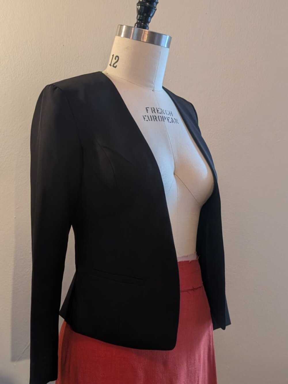 Halogen blazer and matching slacks, black (NWOT)